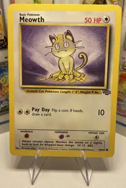 Pokemon TCG Meowth Jungle Card 56/64 Common - Image 1