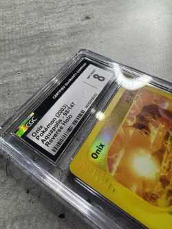 Pokemon Card Onix Rev Holo CGC 8 NM/Mint, e-Reader Aquapolis 98/147, 2003 (1) - Image 5