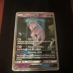 Pokemon Mewtwo GX Full Art Holo Ultra Secret Rare Card 78/73 Shining Legends - Image 1