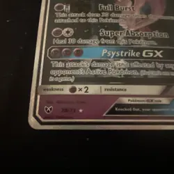 Pokemon Mewtwo GX Full Art Holo Ultra Secret Rare Card 78/73 Shining Legends - Image 2