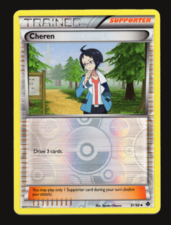 Pokemon TCG Cheren Emerging Powers Black & White BW 91 Reverse Holo NM-LP Card - Image 1