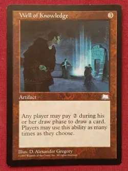 Magic The Gathering WEATHERLIGHT WELL OF KNOWLEDGE artifact card MTG - Image 1