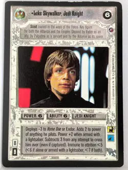 STAR WARS CCG DEATH STAR II ULTRA RARE CARD LUKE SKYWALKER, JEDI KNIGHT mp - Image 1