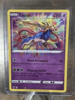 Pokemon TCG Vivid Voltage - Zacian #82/185 - Amazing Rare Card - Image 1