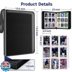 Card Binder 9 Pocket, 900 Pockets Trading Card Holder Compatible with Game Ca - Image 3
