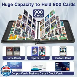 Card Binder 9 Pocket, 900 Pockets Trading Card Holder Compatible with Game Ca - Image 4