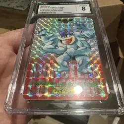 Pokemon Card Japanese CGC 8 NM-M Machamp Pocket Monsters Carddass 1996 🔥 - Image 3