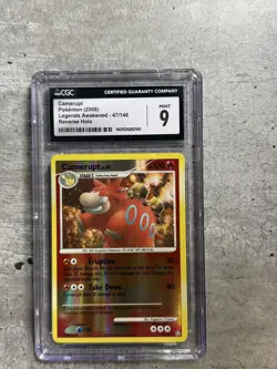 Pokemon Card Camerupt Rev Holo CGC 9 Mint, Legends Awakened 47/146, 2008 (1) - Image 1