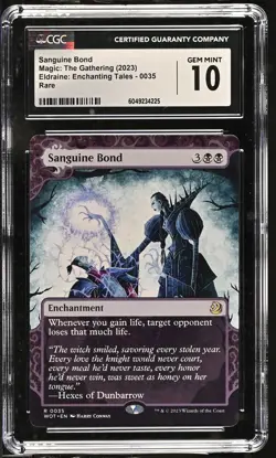 SANGUINE BOND Wilds of Eldraine Enchanting Tales 0035 Rare CGC 10 MTG [NOS] - Image 1