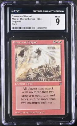 CAVERNS OF DESPAIR Legends Rare Reserved List CGC 9 MTG [Nostalgium] - Image 1