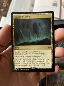 MTG Magic the Gathering Cavern of Souls (232/270) Modern Masters 2017 *DAMAGED* - Image 1