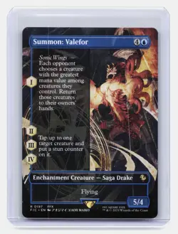 Summon: Valefor (Borderless) MTG Commander: FINAL FANTASY #197 Rare - Image 1