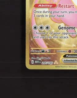 Mew ex 205/165 Scarlet & Violet 151 Full Art Secret Rare Holo Pokemon Card NM - Image 5
