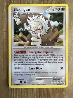 Pokemon Card SLAKING 34/123 Mysterious Treasures RARE NM - Image 1