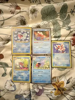 Pokemon TCG Seaking & Goldeen 5 Card Lot Basic Regular English Nintendo - Image 1