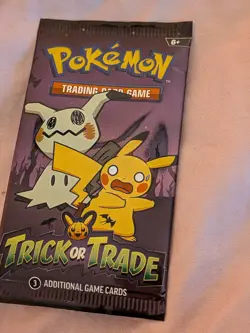 Pokemon Trading Cards Unopened Pack “Trick Or Trade” 3 Cards Pokemon - Image 1
