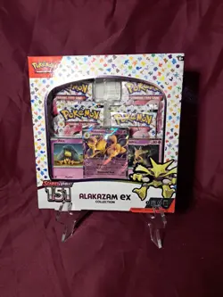 Pokemon TCG Scarlet and Violet - 151 Alakazam ex Collection Box - 4 Packs 820650855269 - Image 1