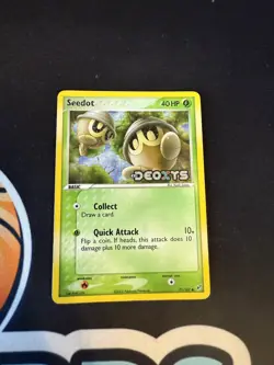 Seedot 71/107 2005 EX Deoxys Promo Reverse Holo Common Stamped Pokemon Card - Image 1