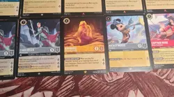 Disney Lorcana TCG Card Lot Cinderella Rapunzel Mickey Mouse - Image 1