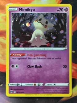 Mimikyu 81/189 LP 2020 Cosmos Holo Darkness Ablaze Sword Shield Pokemon Card - Image 1
