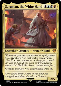 NM Foil Saruman, the White Hand, MTG, Lord of the Rings, Magic the Gathering, 8 - Image 1