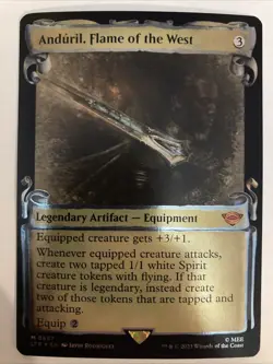Anduril, Flame of the West, M 0687, NM Foil Showcase Scrolls MTG LotR Lord Rings - Image 1