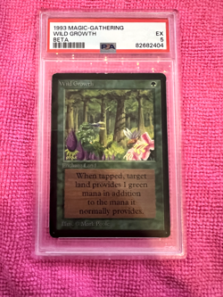 Magic the Gathering MtG Beta Wild Growth PSA Graded 5 - Image 1