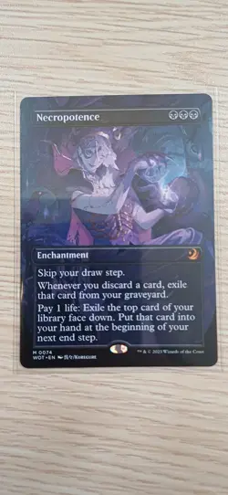 Necropotence | Borderless | MTG | WOE | Near Mint | English EN - Image 1