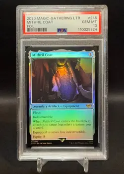🌈 PSA 10 - Mithril Coat - FOIL - MTG #245 Lord of the Rings LOTR - PRISTINE 🌈 - Image 1