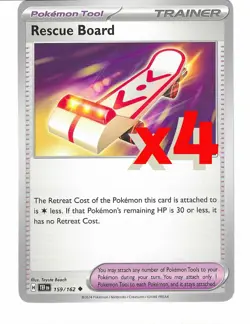 x4 Rescue Board 159/162 SV05: Temporal Forces- Pokemon TCG - Playset - Image 1