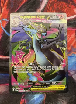 Full Art Mega Charizard x EX Holofoil 109/094 Phantasmal Flames NM Pokemon Card - Image 1