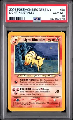 2002 POKEMON NEO DESTINY #50 LIGHT NINETALES PSA 10 - Image 1