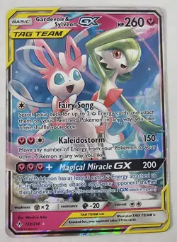 Pokemon Gardevoir & Sylveon GX 130/214 Pokemon Unbroken Bonds Sun Moon Tag Team - Image 1