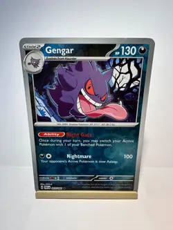 Gengar 057/091 Uncommon Paldean Fates Pokemon Reverse Holo Near Mint - Image 1