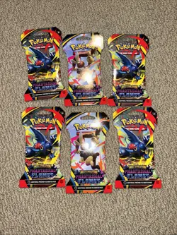Pokemon TCG Booster Pack Phantasmal Flame Factory Sealed 6 booster packs - Image 1