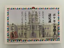 Pokemon 1998 Japanese Tamamushi University Magikarp Winning Certificate - Image 1