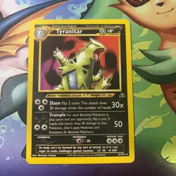 2001 POKEMON TCG NEO DISCOVERY 31/75 TYRANITAR UNLIMITED RARE NM/LP - Image 1