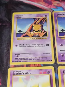 (6) Pokemon TCG Vintage Abra Lot. Shadowless. Japanese Base Set. LP - Image 2