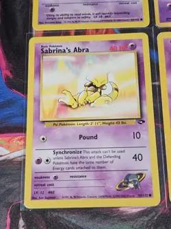 (6) Pokemon TCG Vintage Abra Lot. Shadowless. Japanese Base Set. LP - Image 5