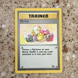 Pokemon Mr. Fuji 58/62 Fossil Trainer Uncommon Regular WOTC 1999 - Image 1