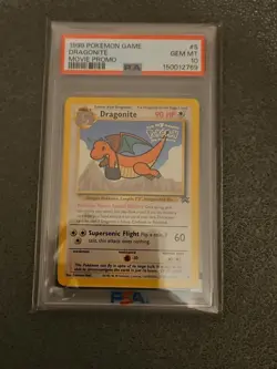 1999 Pokemon Game Movie Promo #5 Dragonite PSA 10 GEM MT Low Pop - Image 1