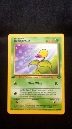 Pokemon TCG Bellsprout #49 1st Edition Jungle Common - Near Mint - Image 1