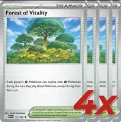 4x Forest of Vitality 117/132 x4 - Mega Evolutions - Pokemon TCG - Playset - Image 1