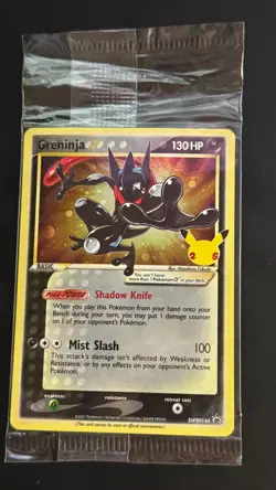 Pokemon Greninja SWSH144 Celebrations Gold Star Promo 25th Anniversary SEALED 🔥 - Image 1