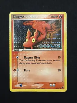 Pokemon Slugma Reverse Holo 75/107 Stamped EX Deoxys 2005 - Image 1