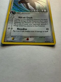 Pokemon TCG Swellow 49/107 ex Deoxys Reverse Holo - Image 2
