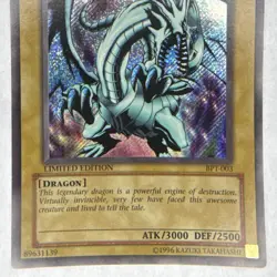Konami Yu-Gi-Oh! Blue-Eyes White Dragon Secret Rare Holo BPT-003 3000/2500 (NM) - Image 3