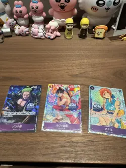 One Piece TCG - Asia Stamp Promo Cards - Nami, Luffy, Zoro Treasure Chest TC-01 - Image 1