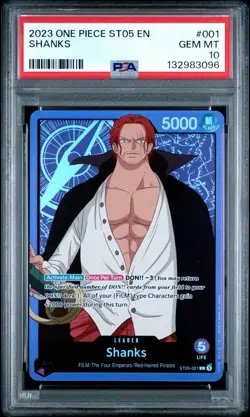 2023 ONE PIECE STARTER DECK ST05-ONE PIECE FILM ED #001 SHANKS PSA 10 - Image 1
