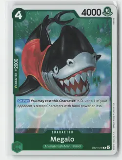 Megalo EB04-018 Rare The Azure Sea's Seven One Piece Foil Near Mint - Image 1